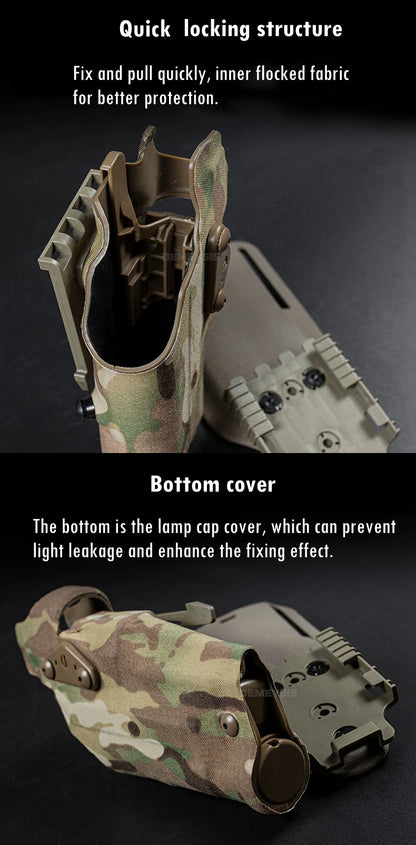 Holster Tactique de Cuisse – Pour Glock 17 Gen4 / G19 avec Lampe X300 / X300U - BLACKBEARD OUTDOOR INDUSTRIES