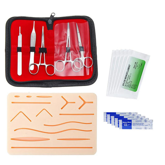 Kit de Pratique de Suture pour Étudiants en Médecine - Formation Chirurgicale avec Simulateur de Peau, Ensemble d'Outils d'Enseignement et Matériel Éducatif - BLACKBEARD OUTDOOR INDUSTRIES