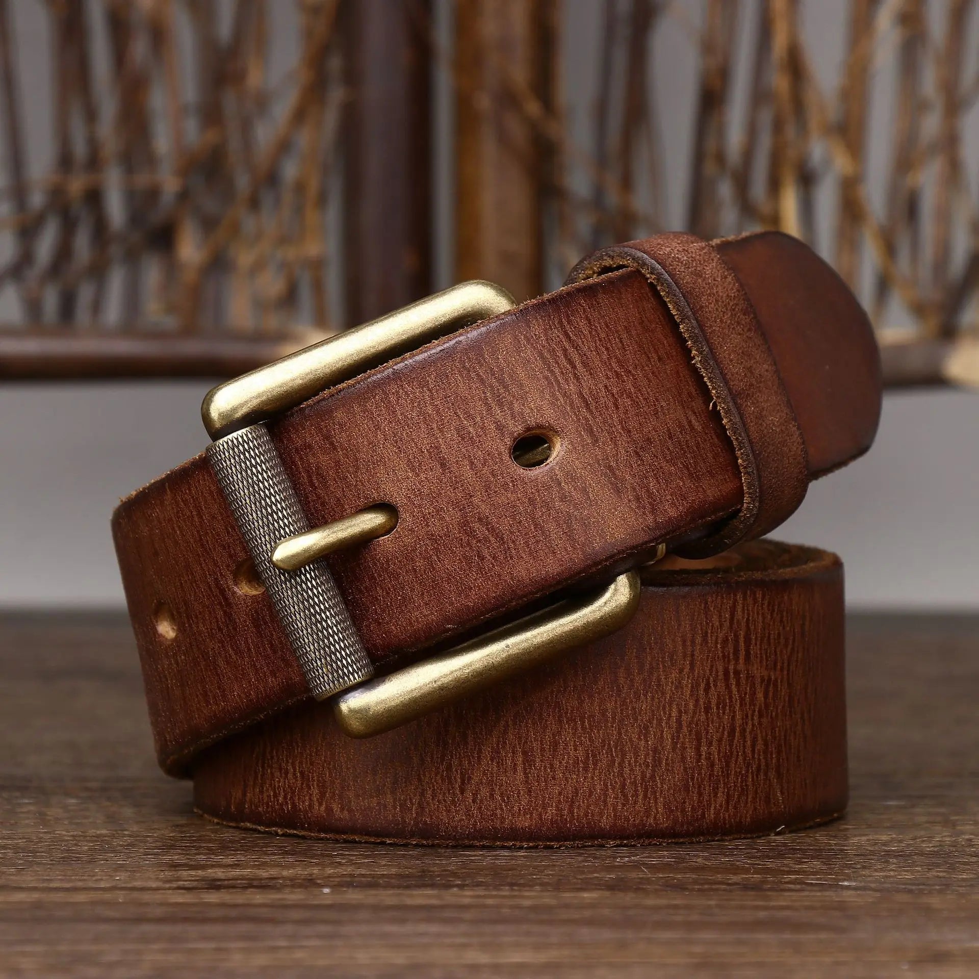 Ceinture Vintage en Cuir de Vachette Véritable Ma boutique