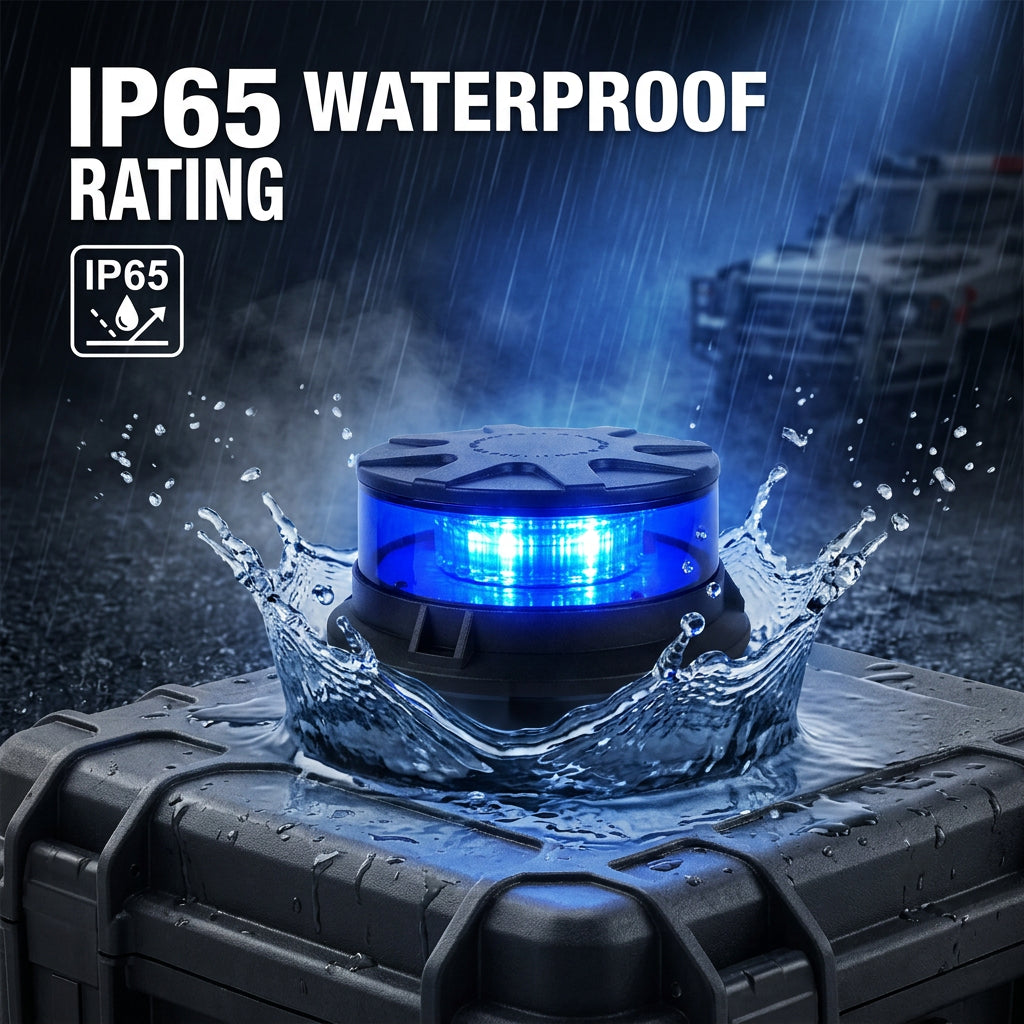 Gyrophare LED bleu magnétique 12/24 V – Véhicule de police