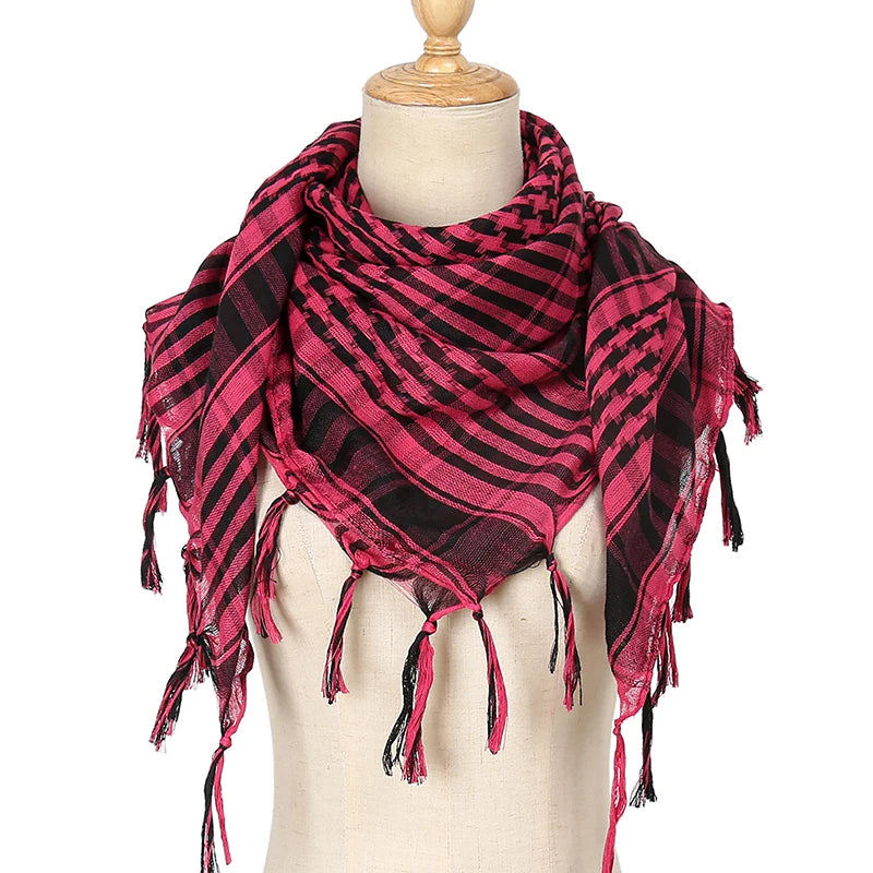 Shemagh Keffiyeh Tactique Désert – Écharpe Tête & Cou Unisexe 98x98 cm Polyester