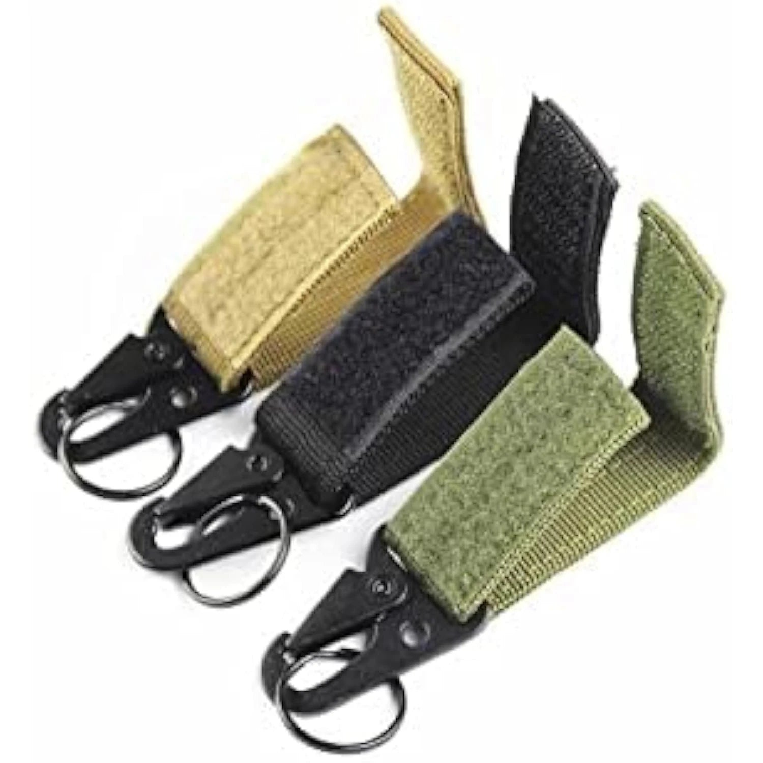 3 Pièces – Boucles Tactiques en Nylon avec Mousqueton Carabine, Clip de Ceinture EDC, Porte-Clés pour Sac à Dos Molle, Accessoire pour Escalade et Camping en Plein Air - BLACKBEARD OUTDOOR INDUSTRIES