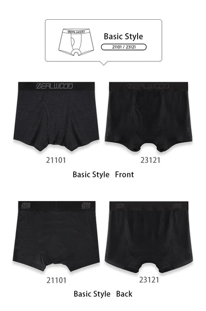 Boxers en Laine Merino et Tencel ZEALWOOD pour Hommes - Sous-vêtements Respirants et Antibactériens, Séchage Rapide, Confort Ultime BLACKBEARD OUTDOOR INDUSTRIES