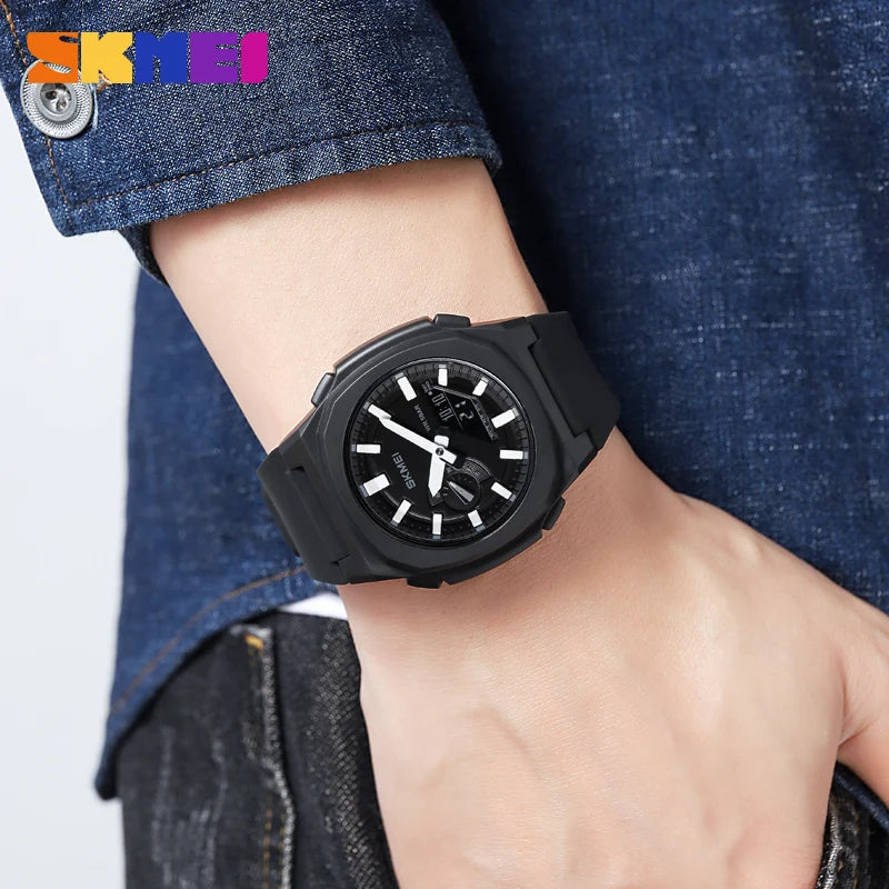 Montre de Sport SKMEI 2091 pour Homme – Montre Numérique Militaire Résistante à l'Eau avec Fonction Compte à Rebours et Date - BLACKBEARD OUTDOOR INDUSTRIES