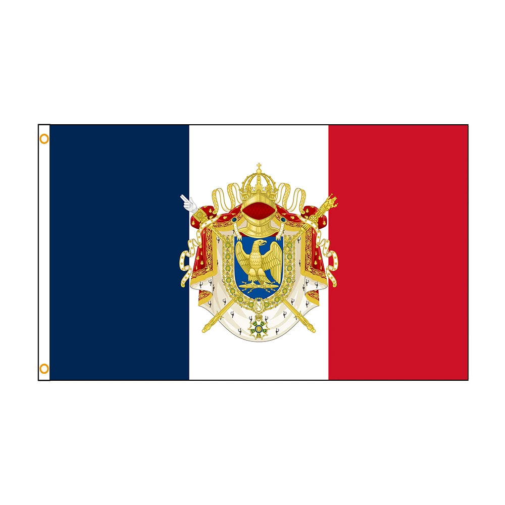 Drapeau Royal Napoléon Ier - France FRA avec Blason - FLAGLAND 90x150cm BLACKBEARD OUTDOOR INDUSTRIES