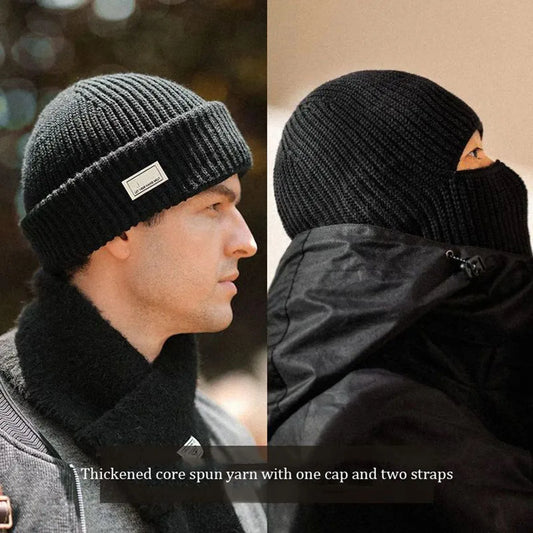 Bonnet Cagoule 2-en-1 Tricot Hiver – Masque Visage Ski Cyclisme Tactique - BLACKBEARD OUTDOOR INDUSTRIES