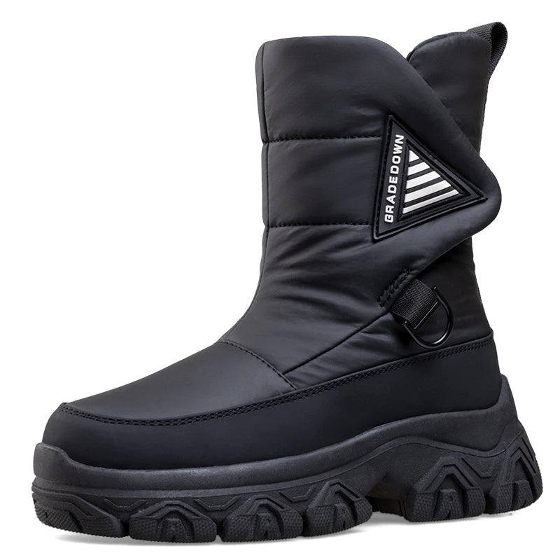 Bottes de neige femme mi-mollet doublées en flanelle
