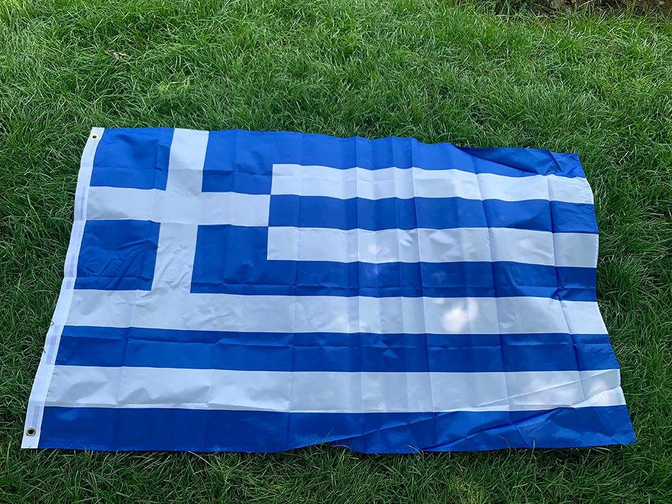Drapeau de la Grèce – 3x5 ft – Drapeau National Grec – État Hellénique – Polyester – Décoration Intérieure et Extérieure BLACKBEARD OUTDOOR INDUSTRIES