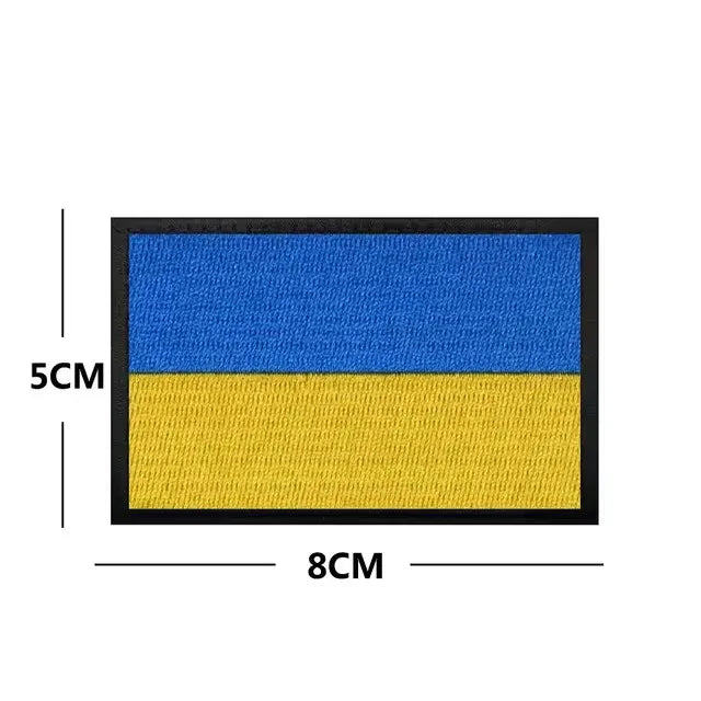 Patch Tactique Ukraine Brodé – Écusson Drapeau Ukrainien, Velcro Hook & Loop