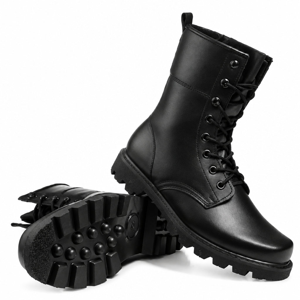 Bottines Tactiques Militaires Homme - Imperméables, Cuir Fendu Hiver