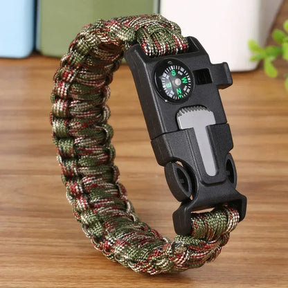 Bracelet de Survie Paracorde 3 en 1 pour Hommes et Femmes – Boussole, Sifflet, Couteau – Accessoire Multi-fonction pour Camping, Randonnée et Urgences - BLACKBEARD OUTDOOR INDUSTRIES