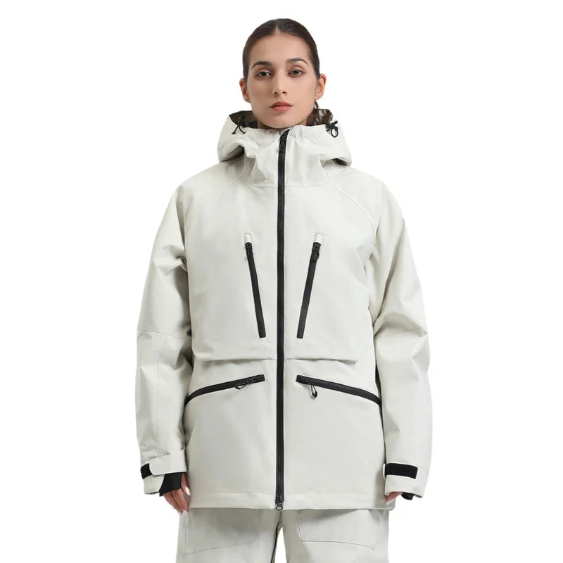 Veste de ski femme imperméable et respirante à capuche, tenue jusqu'à -30°C