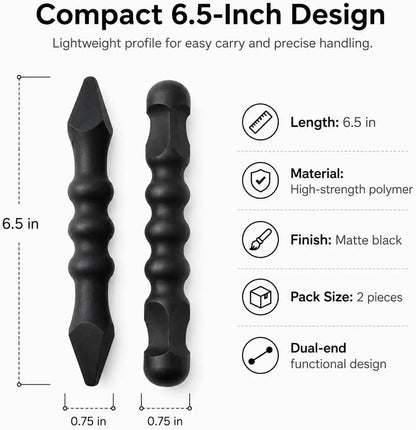 Kubotan Yawara en polymère 16,5 ou 19,1 cm