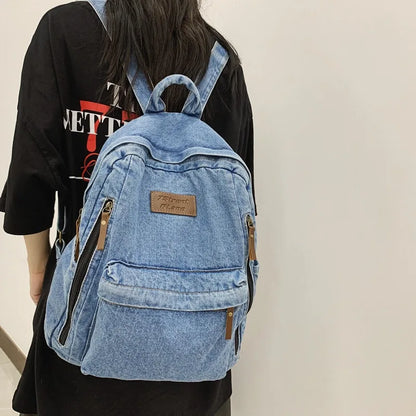 🎒 Sac à Dos en Jean Tendance – Style Denim | Grande Capacité Étudiante | Multi-Poches | Unisexe - BLACKBEARD OUTDOOR INDUSTRIES