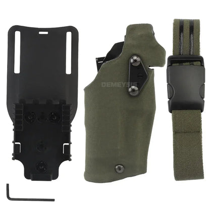 Holster Tactique Glock 17 Gen4 / G19 + X300/X300U – Verrouillage Rapide, Intérieur Floqué, Sangle Cuisse | Droitier | 5 Coloris - BLACKBEARD OUTDOOR INDUSTRIES