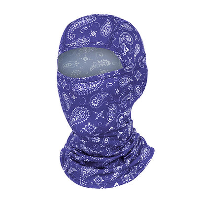 Cagoule anti-UV vélo et moto, masque visage et cou
