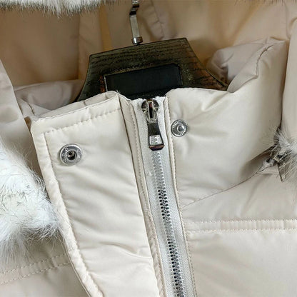 Manteau d'hiver femme matelassé à capuche et ceinture