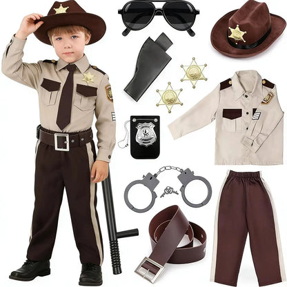Costume Policier Garçon Cosplay – Uniforme Police Classique Halloween & Scène - BLACKBEARD OUTDOOR INDUSTRIES