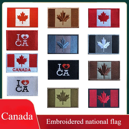 Patch Drapeau Canada – Brodé avec Velcro ou à Coudre - BLACKBEARD OUTDOOR INDUSTRIES