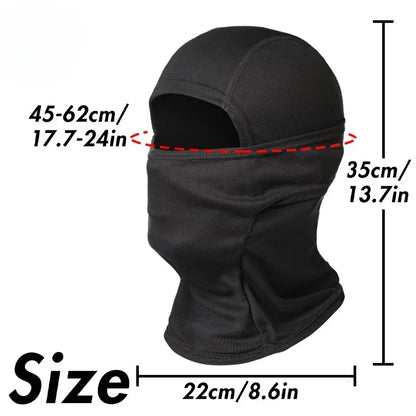 Cagoule intégrale en mesh respirant, protection visage outdoor