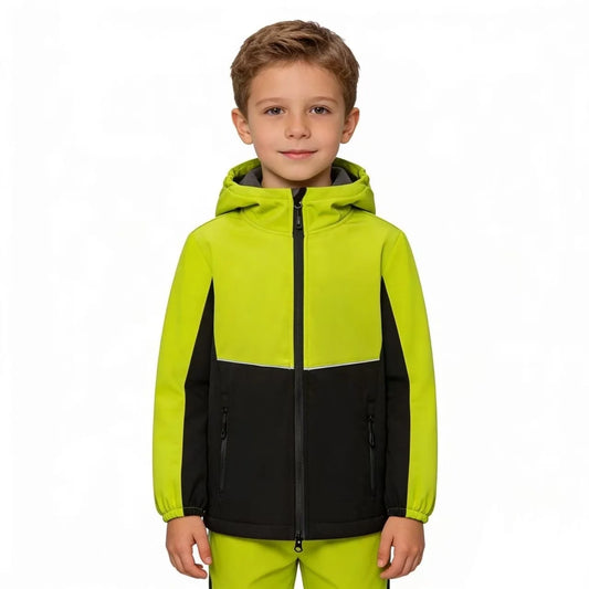 Veste Softshell Enfant Coupe-Vent Imperméable – Randonnée Outdoor Garçon Fille