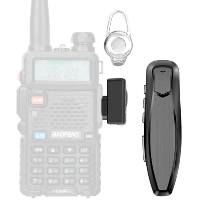 Oreillette Bluetooth Mains Libres pour Talkie-Walkie – PTT Sans Fil, Compatible Kenwood, Baofeng UV-5R, Quansheng