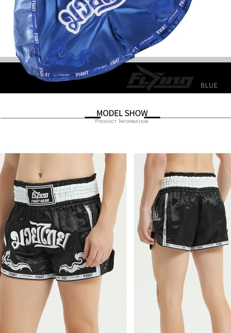 Shorts de Muay Thai et Boxe – Pour Hommes, Femmes, Enfants et Adolescents, Kickboxing, MMA, Sanda, Grappling, BJJ – Pantalons de Sport - BLACKBEARD OUTDOOR INDUSTRIES