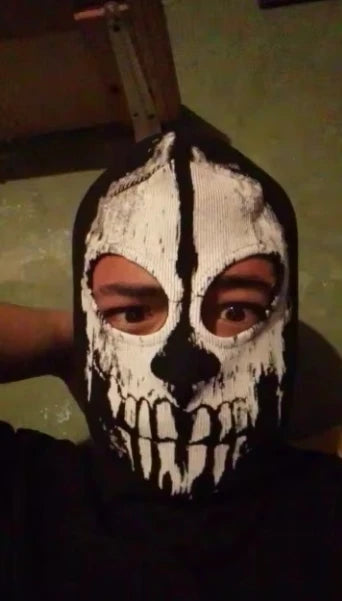 Cagoule Balaclava 100% Coton Ghost Skull – Masque Intégral Visage & Cou – Ski, Vélo, Airsoft – 26 Coloris