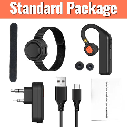Oreillette Bluetooth Mains Libres pour Talkie-Walkie – PTT Sans Fil, Compatible Kenwood, Baofeng UV-5R, Quansheng