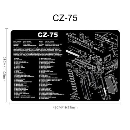 Tapis de Nettoyage pour Arme | Tapis Souris Multi-Armes – AR15, AK47, Remington 870, Glock, CZ75, P226, 1911… - BLACKBEARD OUTDOOR INDUSTRIES