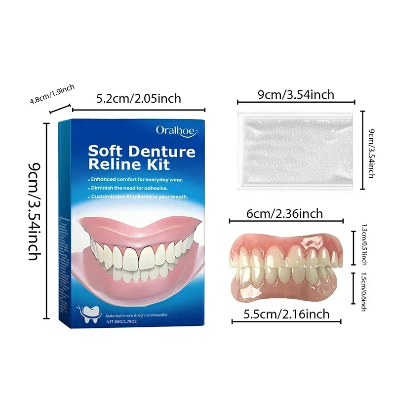Kit de Silicone pour Dentiers – Kit Complet pour Dents Supérieures et Inférieures, Facile à Utiliser, Soins Dentaires BLACKBEARD OUTDOOR INDUSTRIES