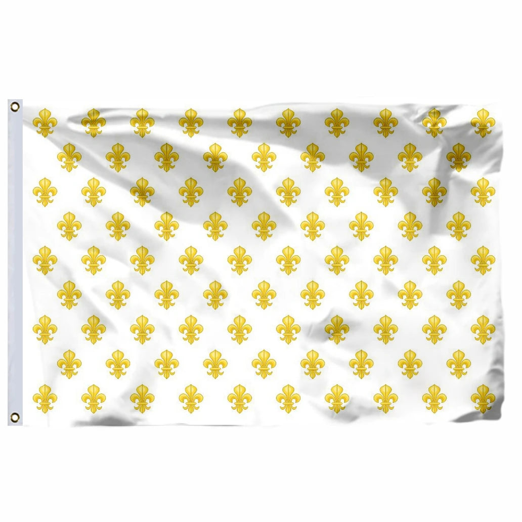 Drapeau France Royale – Bannière Napoléon III, Double Couture, Œillets Laiton