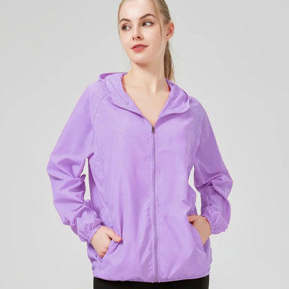 Veste coupe-vent femme anti-UV ultra légère, randonnée et sport