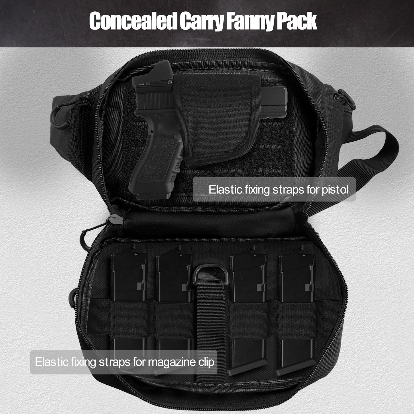 Sacoche banane tactique holster à Ouverture Rapide avec Porte‑Chargeurs et Poche Cachée - BLACKBEARD OUTDOOR INDUSTRIES