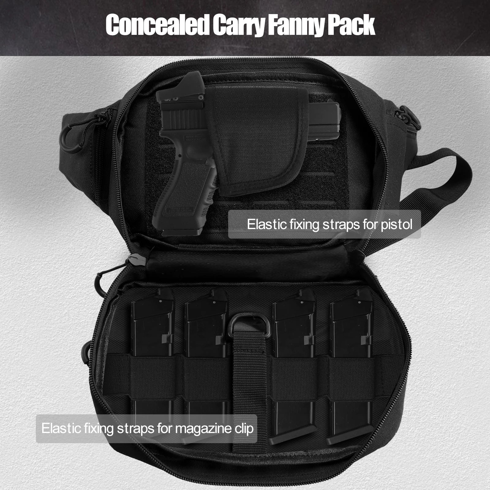 Sacoche banane tactique holster à Ouverture Rapide avec Porte‑Chargeurs et Poche Cachée - BLACKBEARD OUTDOOR INDUSTRIES