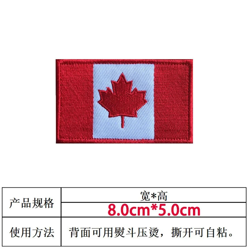 Patch Drapeau Canada – Brodé avec Velcro ou à Coudre - BLACKBEARD OUTDOOR INDUSTRIES