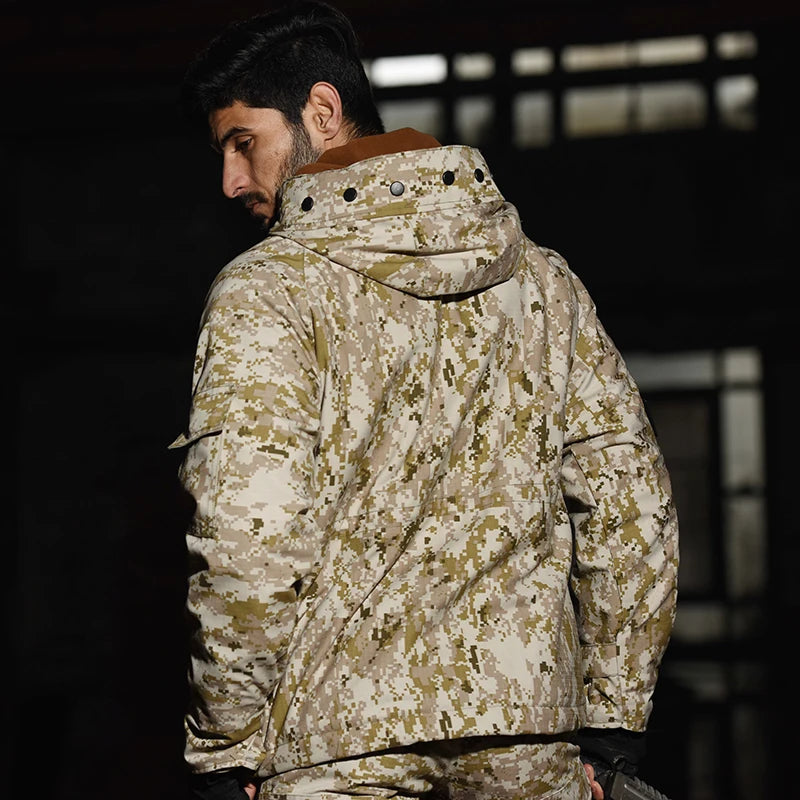 Veste Tactique Homme Hiver – HAN WILD Camouflage | Softshell | Polaire | Coupe-Vent | Randonnée | Chasse | Outdoor - BLACKBEARD OUTDOOR INDUSTRIES