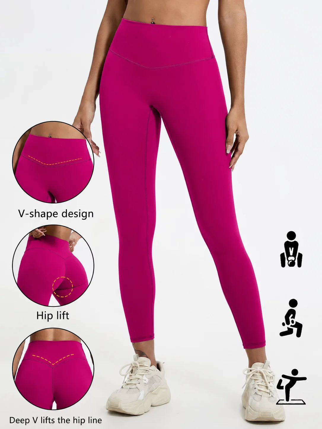 Legging Sport Femme Taille Haute – Gainant, Séchage Rapide, Yoga & Running