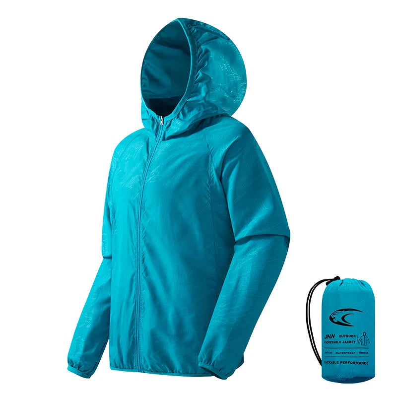 Veste coupe-vent femme UPF 50+ déperlante et pliable, randonnée