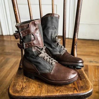 Rangers Militaires Style Armée – Bottes Tactiques Cuir PU Lacets Outdoor Unisexe