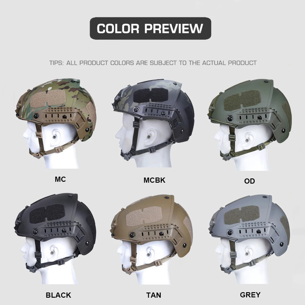 Casque tactique style AirFrame airsoft high cut ABS - BLACKBEARD OUTDOOR INDUSTRIES