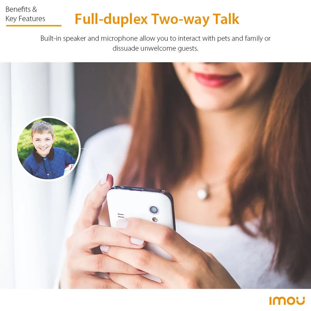 Caméra de Surveillance Wi-Fi Intérieure IMOU Ranger 2C – 2MP/4MP – Vision Nocturne – Détection Humaine – 360° – Audio Bidirectionnel – Sirène Intégrée Ma boutique