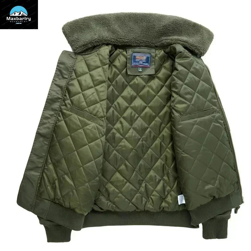 Veste Bomber Homme MA-1 Hiver – Col Fourrure | Veste Militaire Fonctionnelle avec Grandes Poches – Style Chasseur & Avion - BLACKBEARD OUTDOOR INDUSTRIES