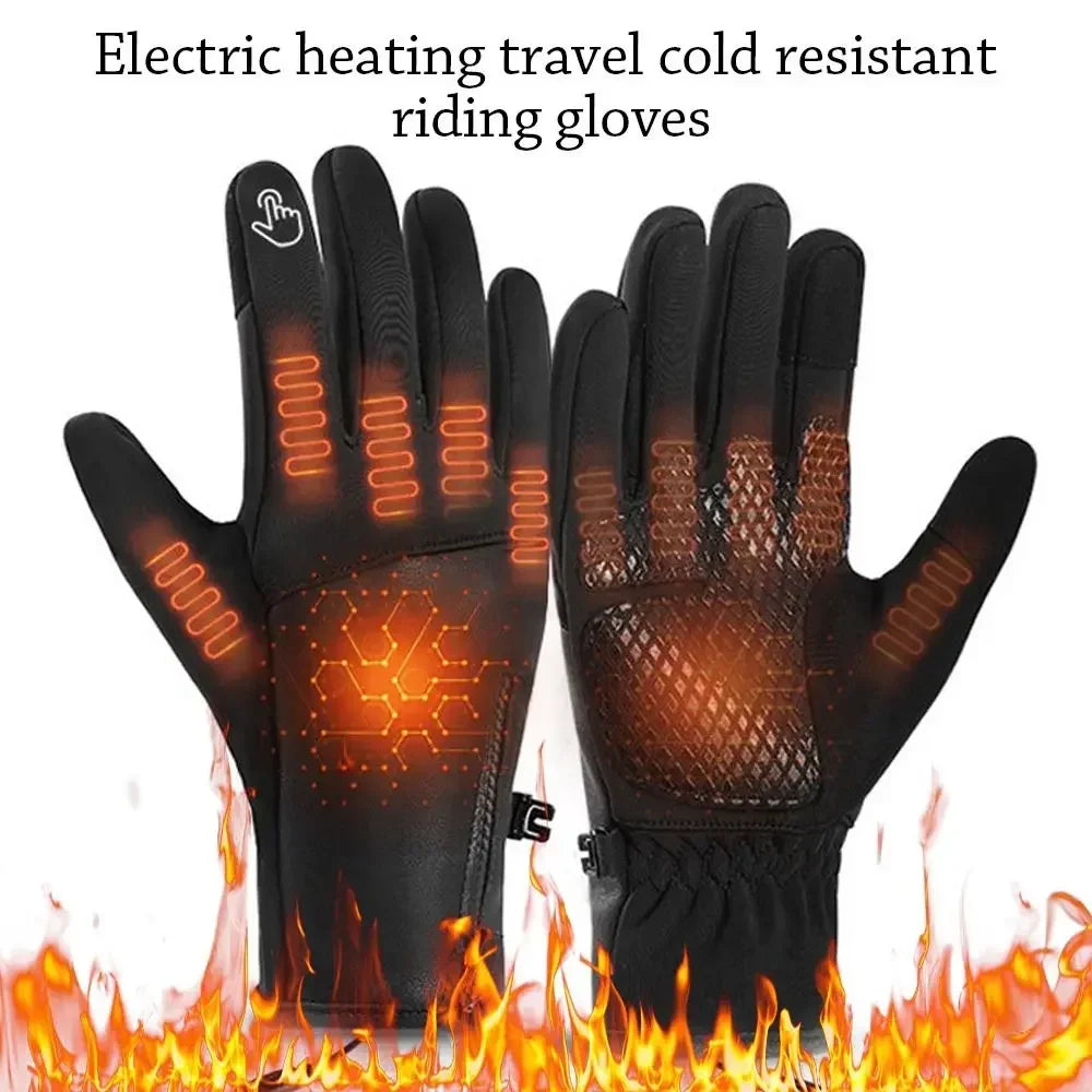 Gants chauffants USB tactiles, coupe-vent et ajustables