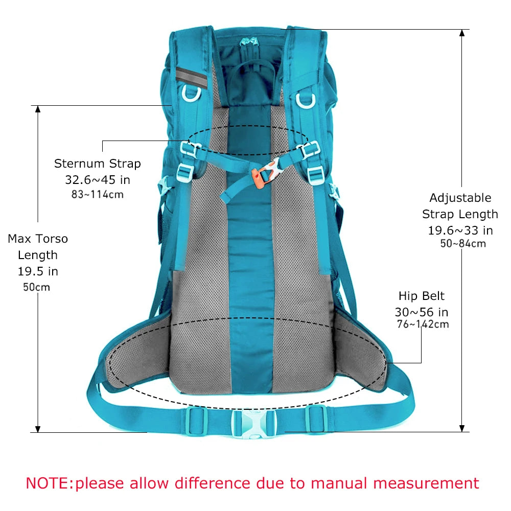 Sac à dos randonnée 50 L avec housse de pluie