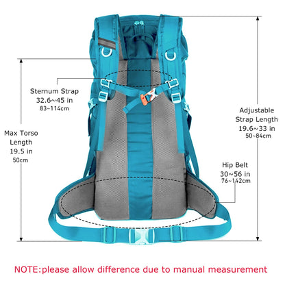 Sac à dos randonnée 50 L avec housse de pluie