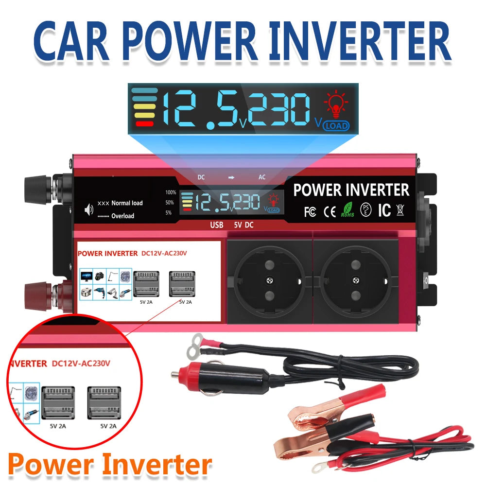 Convertisseur 12V DC vers 220V AC – 4000W Max - BLACKBEARD OUTDOOR INDUSTRIES