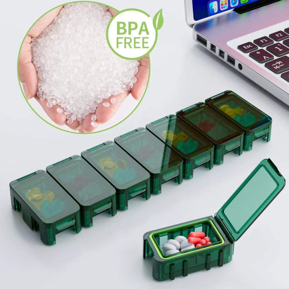 Pilulier Hebdomadaire XXL – Organiseur de Médicaments 7 Jours avec Compartiments Amovibles Ma boutique