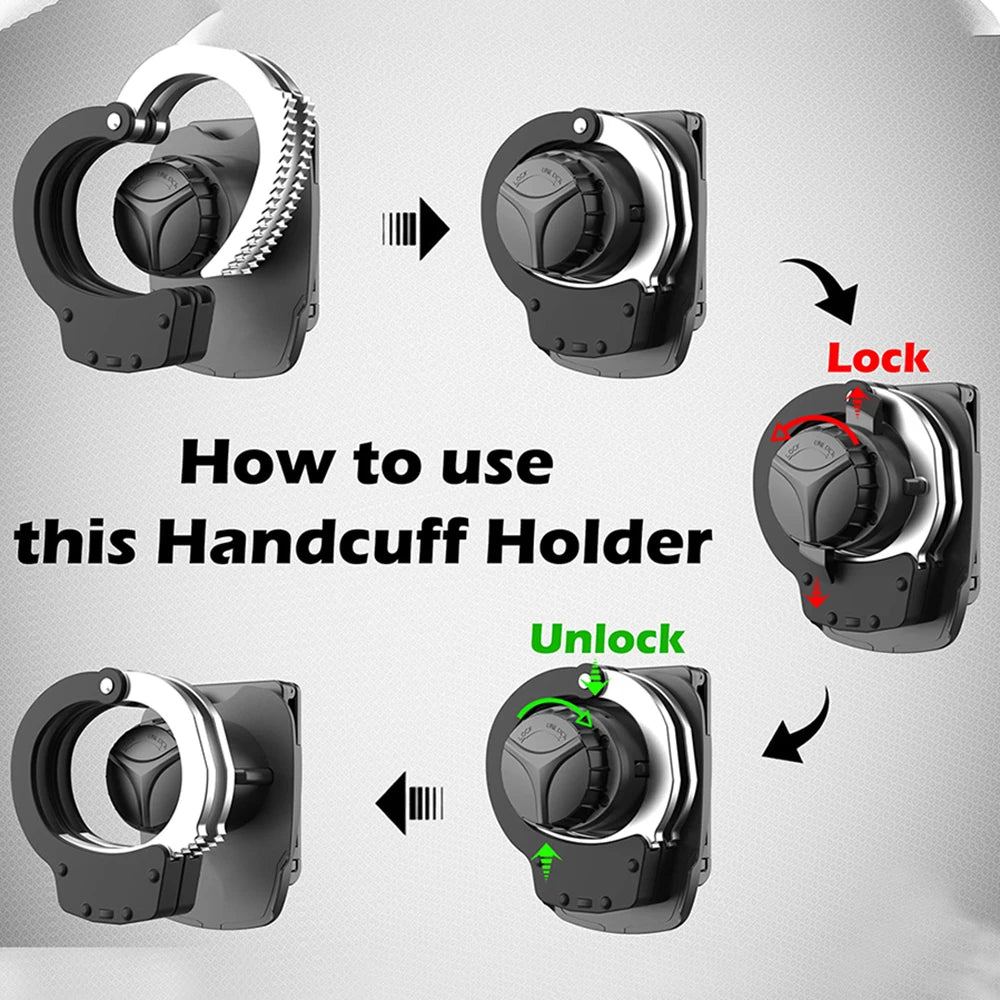 Étui Universel pour Menottes avec Ouverture Supérieure – Verrouillage Sécurisé et Clip Réglable à 60° pour Ceinture de 2 pouces - BLACKBEARD OUTDOOR INDUSTRIES