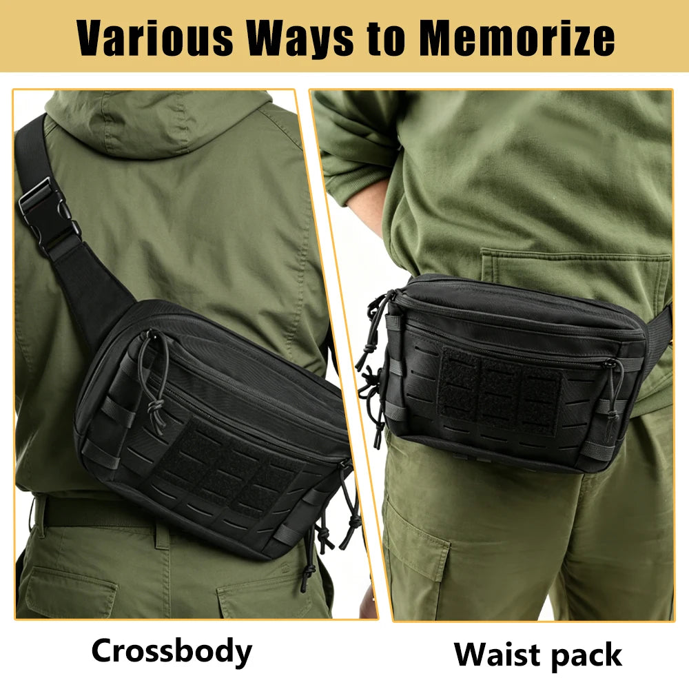 Sacoche banane tactique avec holster et porte-chargeurs